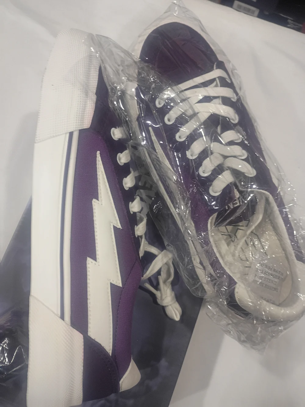 Dark Violet White Sneakers (Size 9)
